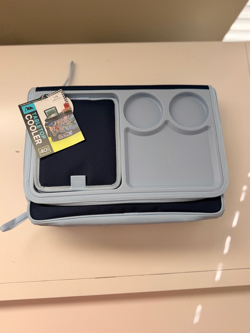 Blue 40 Can Foldable Cooler